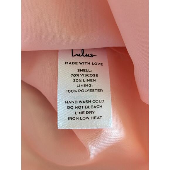 Lulus‎ Blazer Womens Small Dusty Rose Pink Linen Blend Single Breasted Preppy - Picture 5 of 8